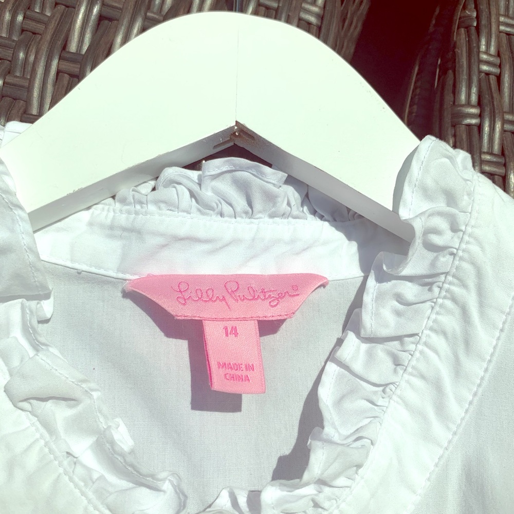 Lilly Pulitzer Long Sleeve White Top